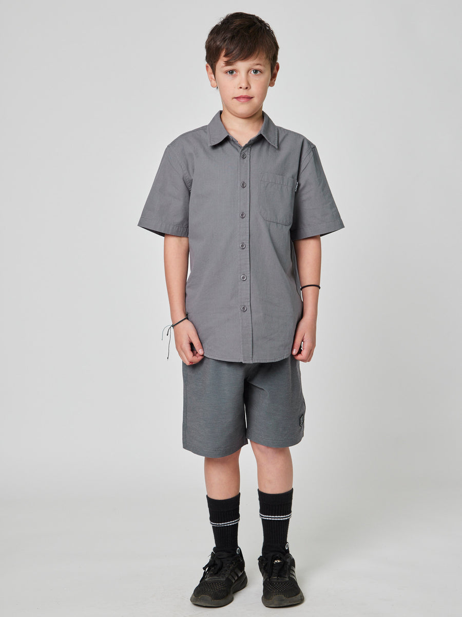 Camisa Solid Gris Kid