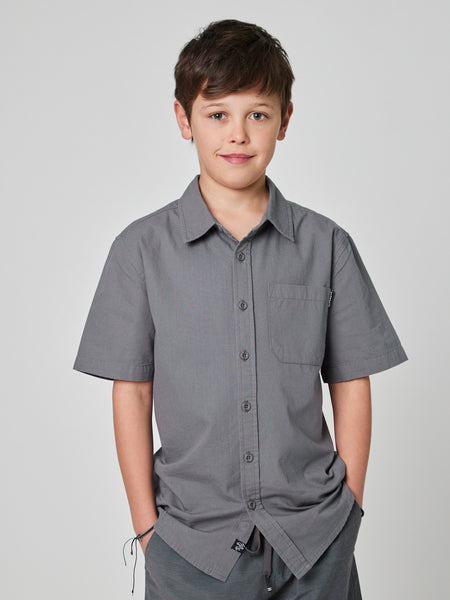 Camisa Solid Gris Kid