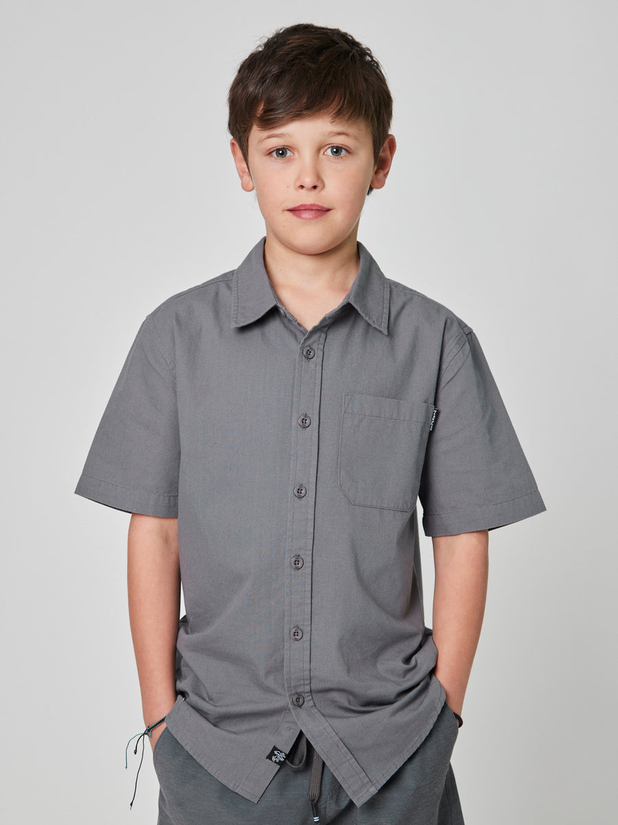 Camisa Solid Gris Kid