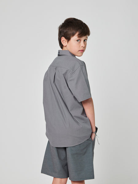 Camisa Solid Gris Kid