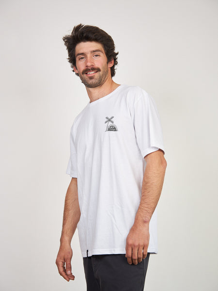 Polera Hombre Blanca Manga Corta Company